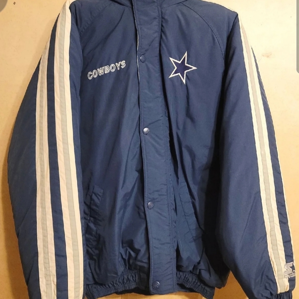 Vintage 1990s Dallas Cowboys STARTER Coat Size Large